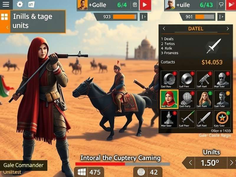 Gale Commander gameplay screenshot showing strategic battle